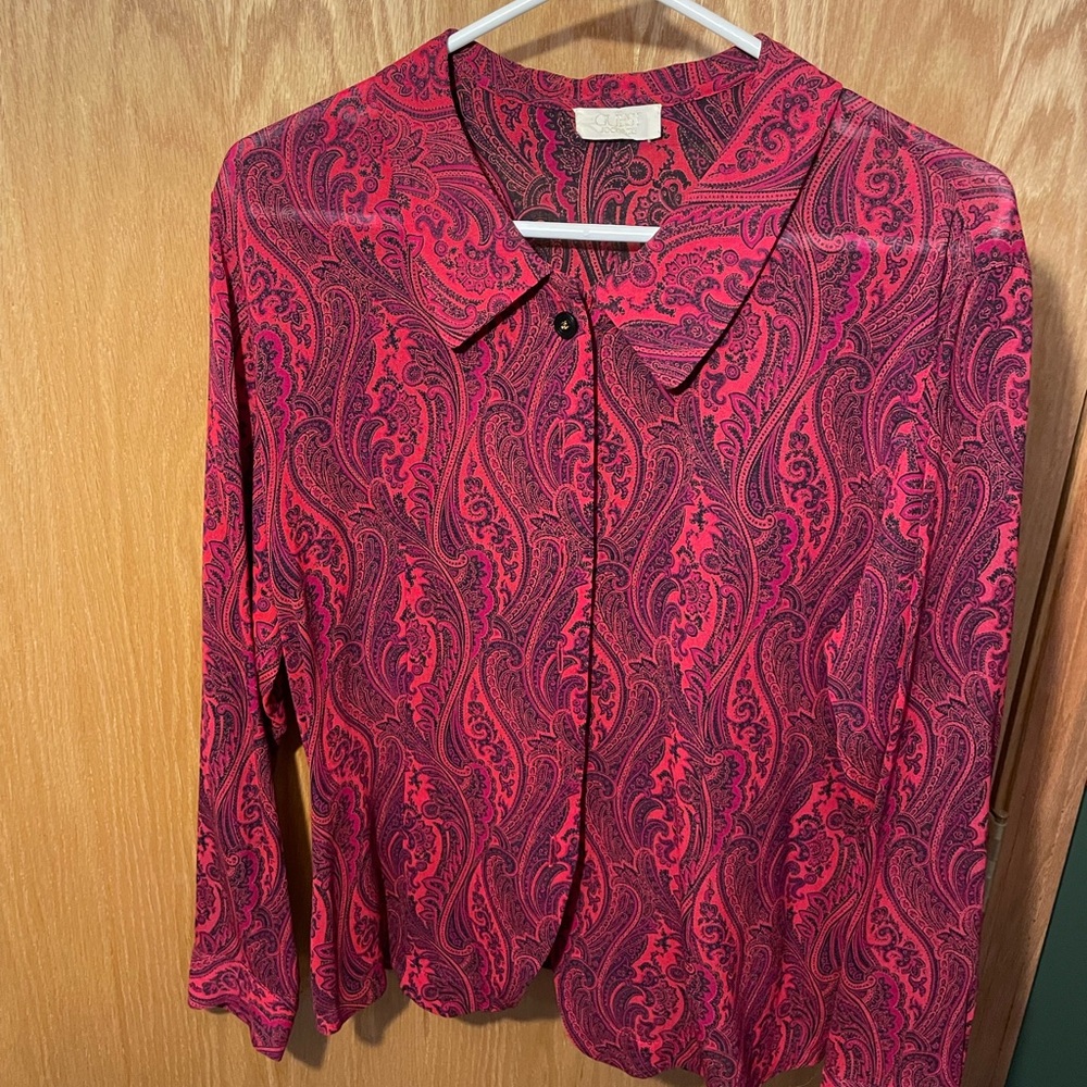Pink paisley vintage blouse - Picture 2 of 2